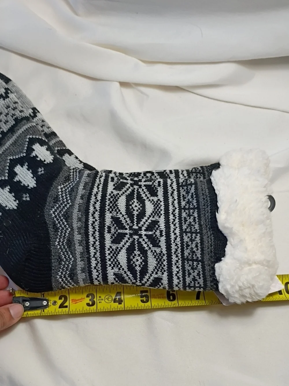 NWT MUK LUKS JOJOBA INFUSED FAUX SHEARLING LINING CABIN SOCKS-BLACK WINTER L/XL